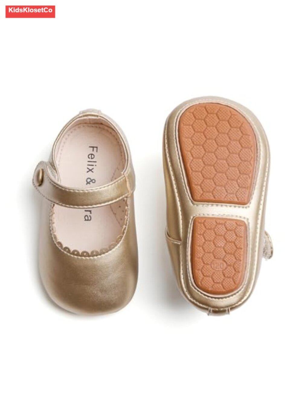 Soft Sole Baby Mary Jane Shoes for Girls - Non-Slip Rubber Sole Walking Shoes